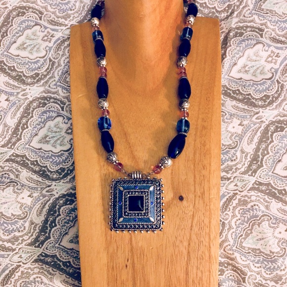 Chico’s Blue Beaded Necklace - Picture 1 of 1